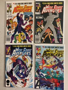 West Coast Avengers set #1-4 Marvel Limited Series (8.0 VF) (1984)