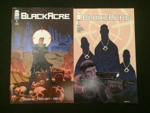 BLACKACRE #1, 2 VFNM Condition