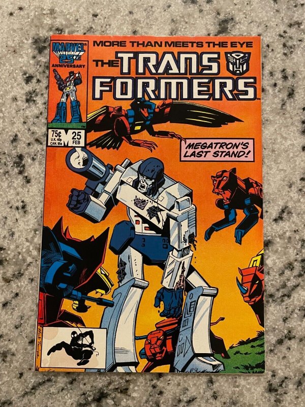 Transformers # 25 FN/VF Marvel Comic Book Optimus Prime Megatron Bee 5 J835