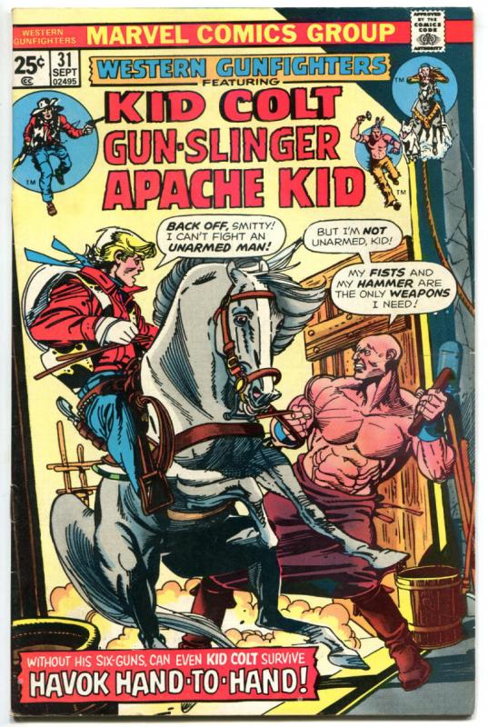 WESTERN GUNFIGHTERS #29, 31 32, VF, Kid Colt, Apache Kid, Gun-Slinger,1970