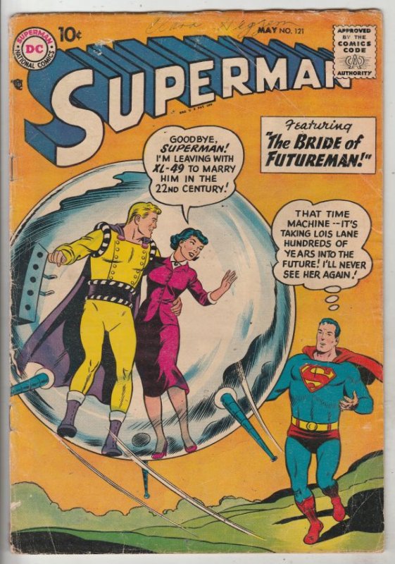 Superman #121 (May-58) GD/VG Affordable-Grade Superman, Jimmy Olsen,Lois Lane...