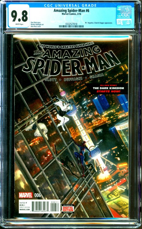 Amazing Spider-Man #6 CGC Graded 9.8 Mr. Negative, Cloak & Dagger Appearance