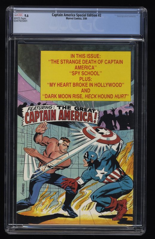 Captain America Special Edition #2 CGC NM+ 9.6 White Pages