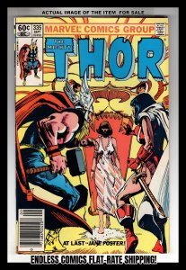 Thor #335 (1983) 7.0 AT LAST - - JANE FOSTER!  / EBI#3