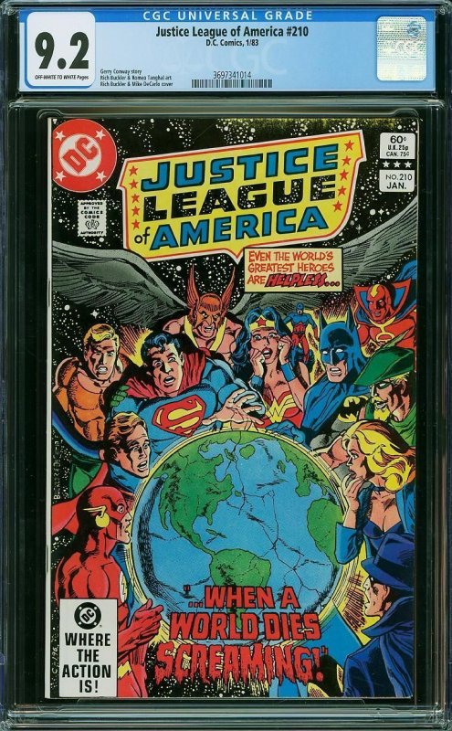 Justice League of America #210 (1983) CGC 9.2 NM-