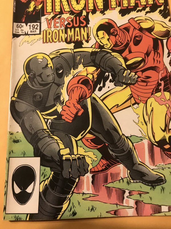 IRIN MAN #192 : Marvel 3/85 Fn/VF; Gray Suit vs. 80’s fight