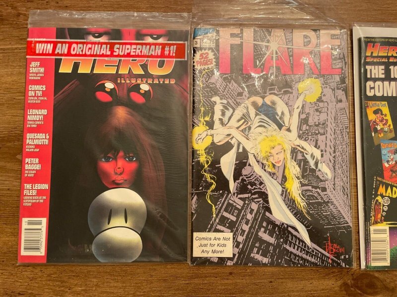 3 Hero Comic Books Special Edition + Flare 3 + Illustrated SEALED J937