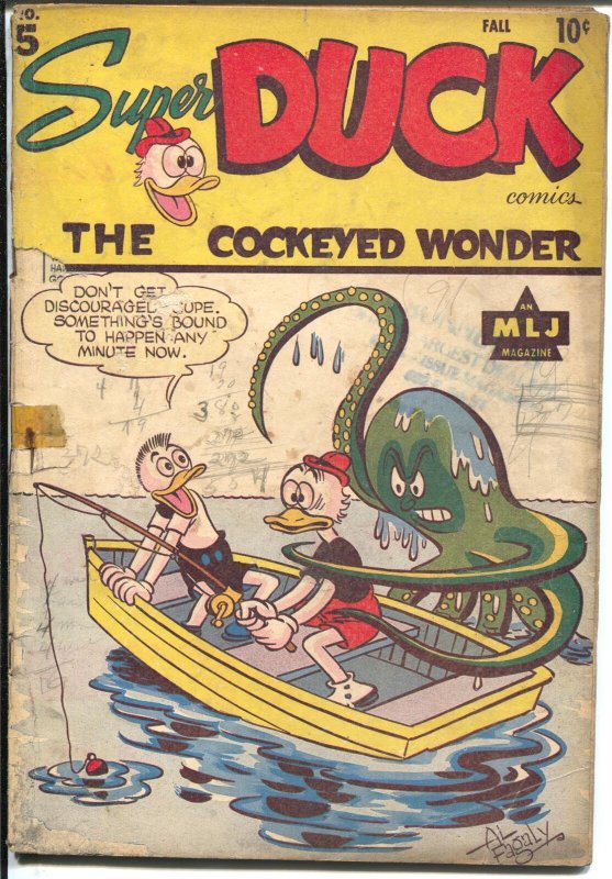 Superduck #5 1945-MLJ-Archie-Al Fagaly octopus cover-wacky-G