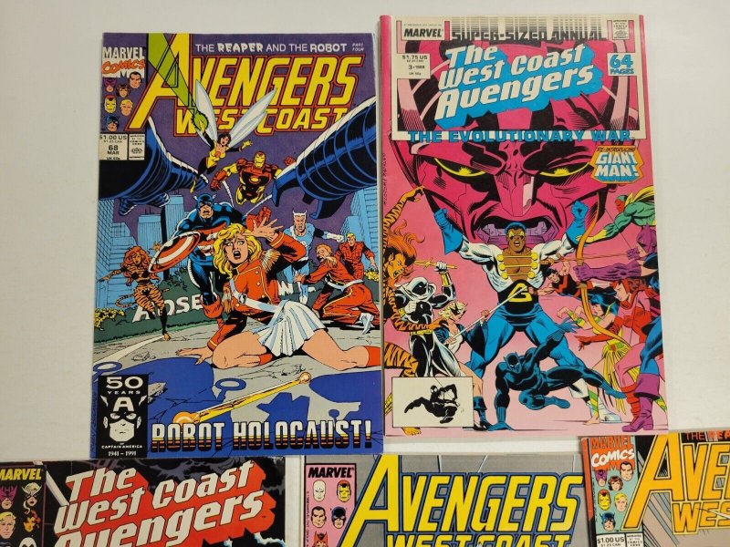 5 West Coast Avengers Marvel Comic Books #35 51 65 68 3 Annual 72 TJ28