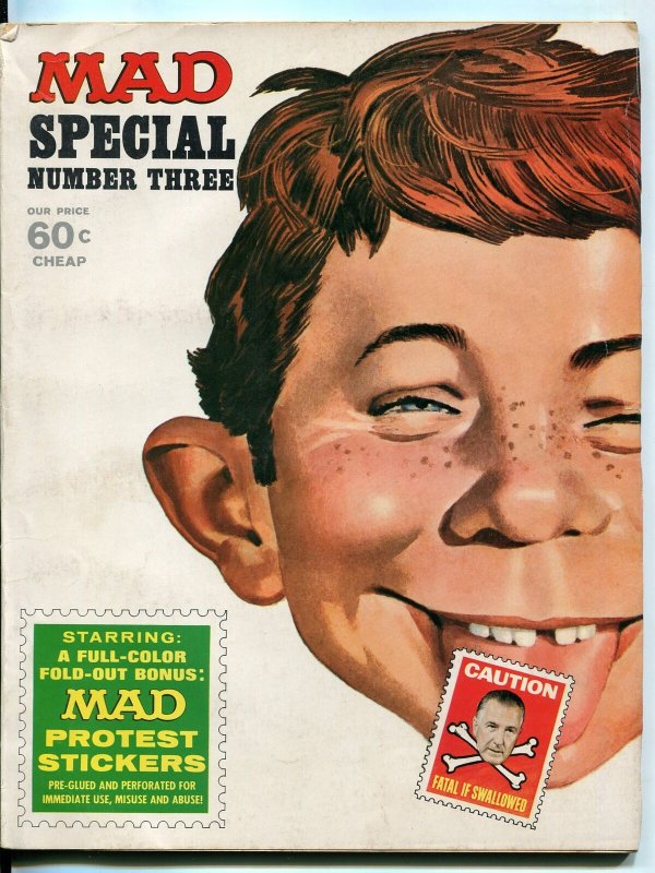MAD Special #3 Magazine-1970-MAD Protest Stickers-Mort Drucker-Don Martin-FN