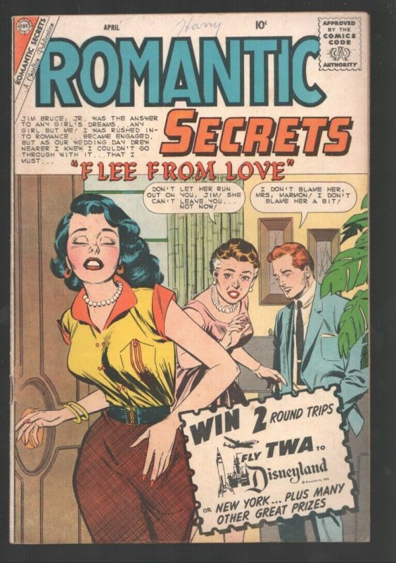 Romantic Secrets #26 1960-Charlton-Dick Giordano headlights cover-Joe Sinnott...
