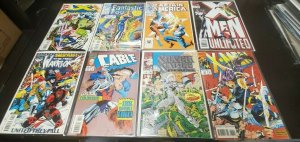 8PC MARVEL MISC LOT (8.0) CAP, X-MEN, FF, SILVER SABLE, CABLE!! 1994