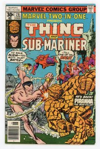 Marvel Two-in-One #28 Marv Wolfman Thing Sub-Mariner Fantastic Four VF-
