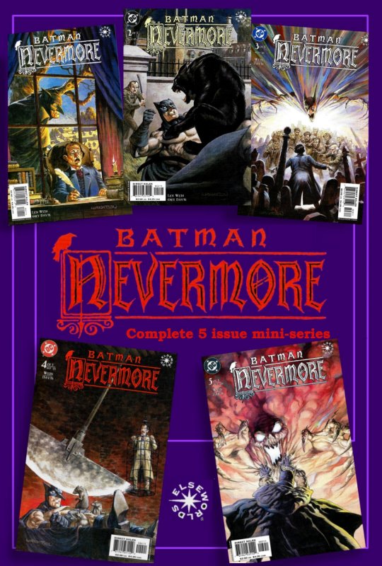 BATMAN: NEVERMORE #1 - 5 (June/Oct2003) 9.0 VF/NM Complete ELSEWORLDS Miniseries