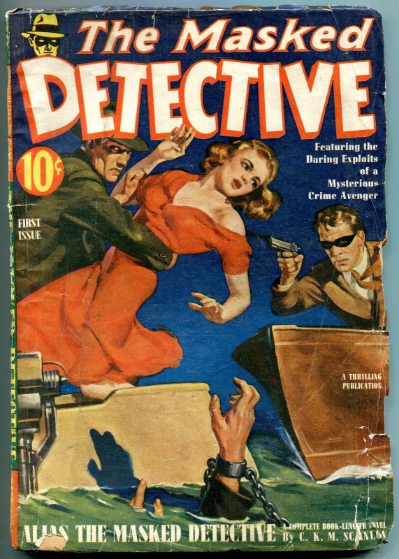 Masked Detective Pulp #1 Fall 1940- CKM Scanlon- Rare g/vg