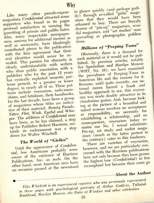 WHY #22-JUNE 1954-KNOCKS HARRISON PUB TITLES-BEAUTY PARADE-WINK-EYEFUL-TITTER