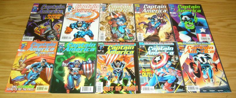 Captain America vol. 3 #1-50 VF/NM complete series + (4) annuals - heroes return 