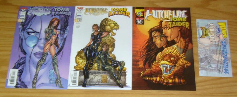 Witchblade/Tomb Raider #Â½ & 1 VF/NM complete series - michael turner - half set