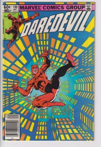 DAREDEVIL #186 NEWSSTAND (Sep 1982) VF+ 8.5 off white to white!