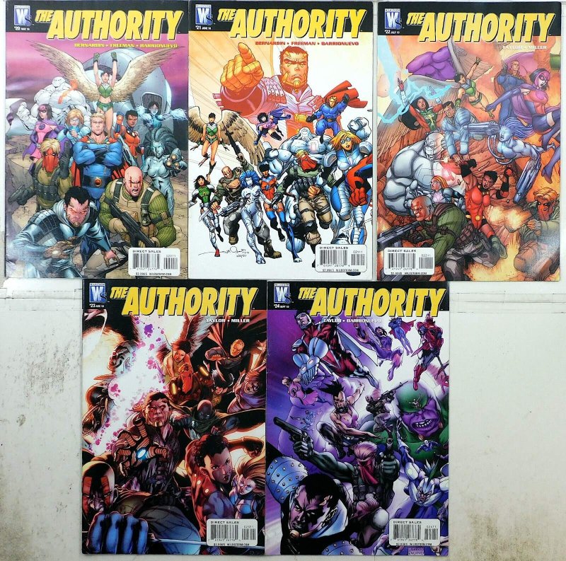 The Authority 5th Series Lot of 5 #20, 21, 22, 23, 24 2010 DC 1st Print Comics