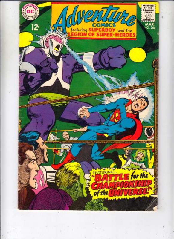 Adventure Comics #366 (Mar-68) VG/FN Mid-Grade Legion of Super-Heroes, Superboy