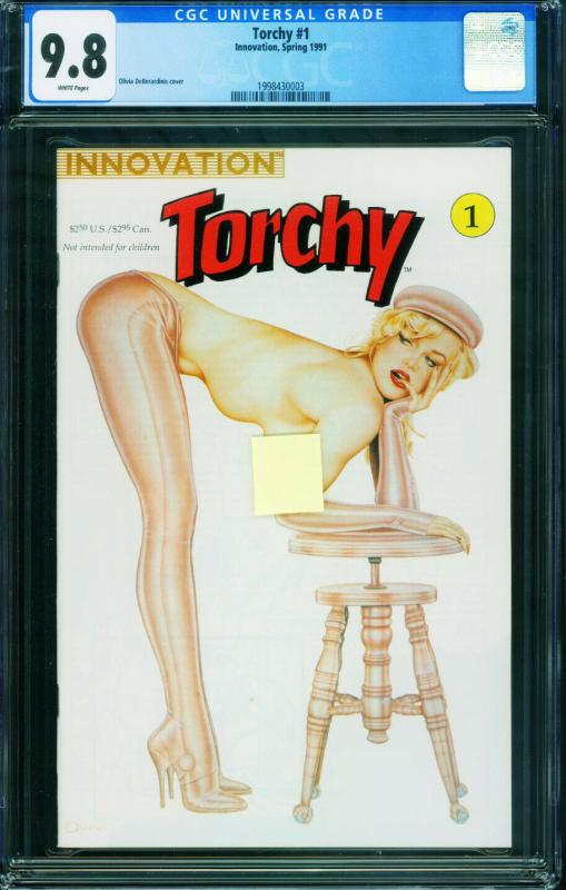 Torchy #1 1991 CGC 9.8 Olivia DeBerardinis cover art Spicy GGA  1998430003