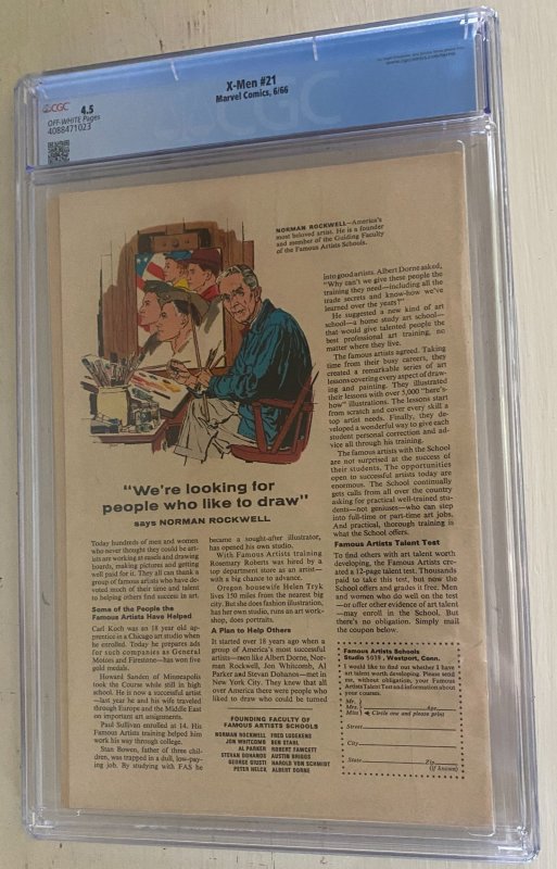 The X-Men #21 (1966) CGC 4.5