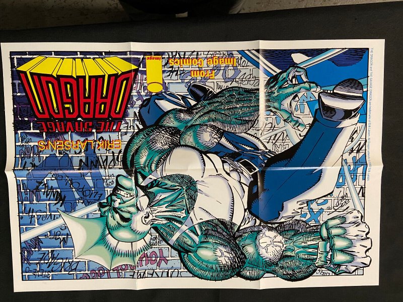 SAVAGE DRAGON FOLDED PROMO POSTER 1992 GREAT CONDITION 16 x 24 UNFOLDED