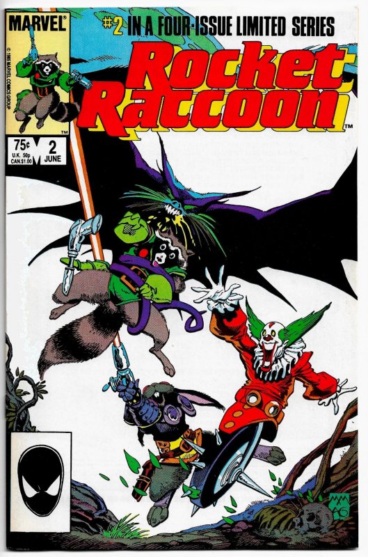 ROCKET RACCOON #1 - #4 (1985) 8.0 VF Full MiniSeries! Mike Mignola! Bill Mantlo!