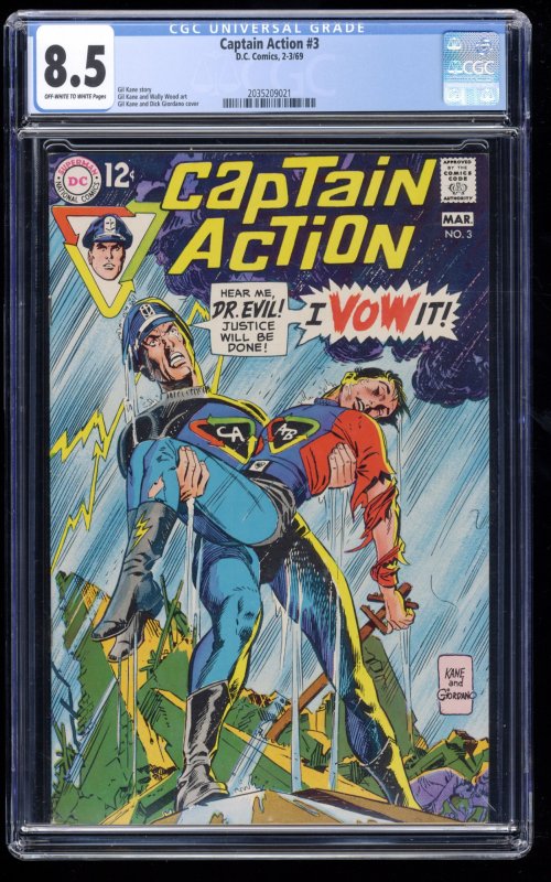 Captain Action #3 CGC VF+ 8.5 Off White to White