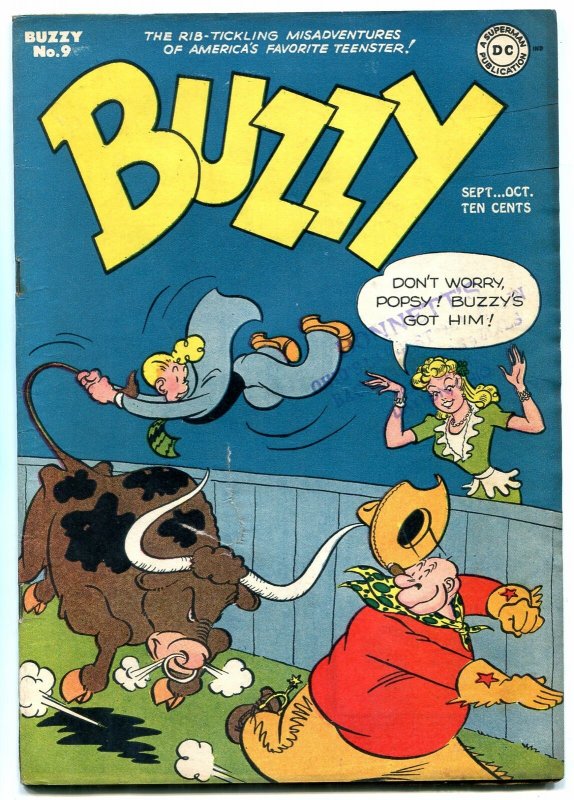 Buzzy #9 1945-DC Golden Age Teen Humor- Bulllfight cover VF-