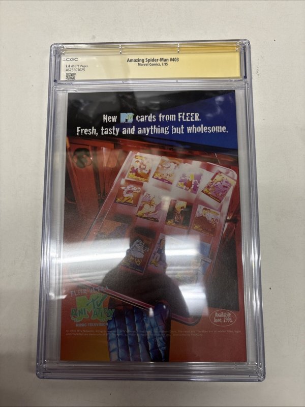 The Amazing Spider-Man (1995) # 403 (CGC 9.8 WP)  Signed Mark Bagley * census=2