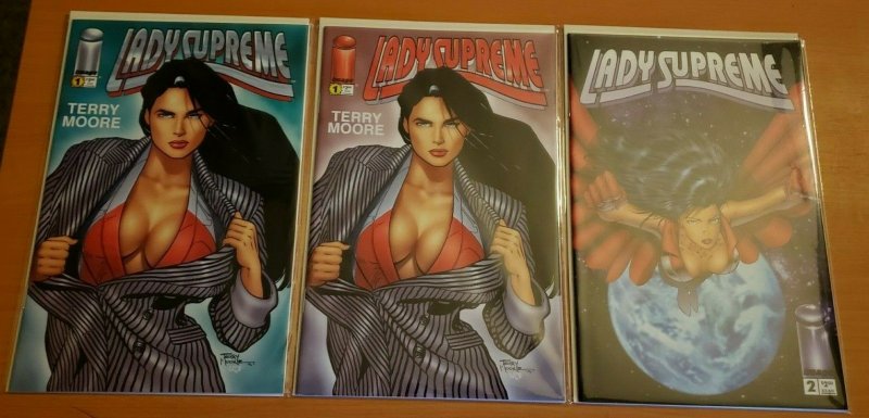 Lady Supreme 1-2 + Variant Complete Set Run! ~ NEAR MINT NM ~ 1996 Image Comics