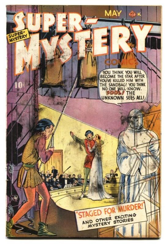 Super-Mystery Vol. 8 #5 1949-The Unknown-Mr Risk-Meskin-Tuska-P