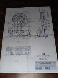 Arkham Asylum Renovation Project Blueprints 1992 Batman 13 x 17 