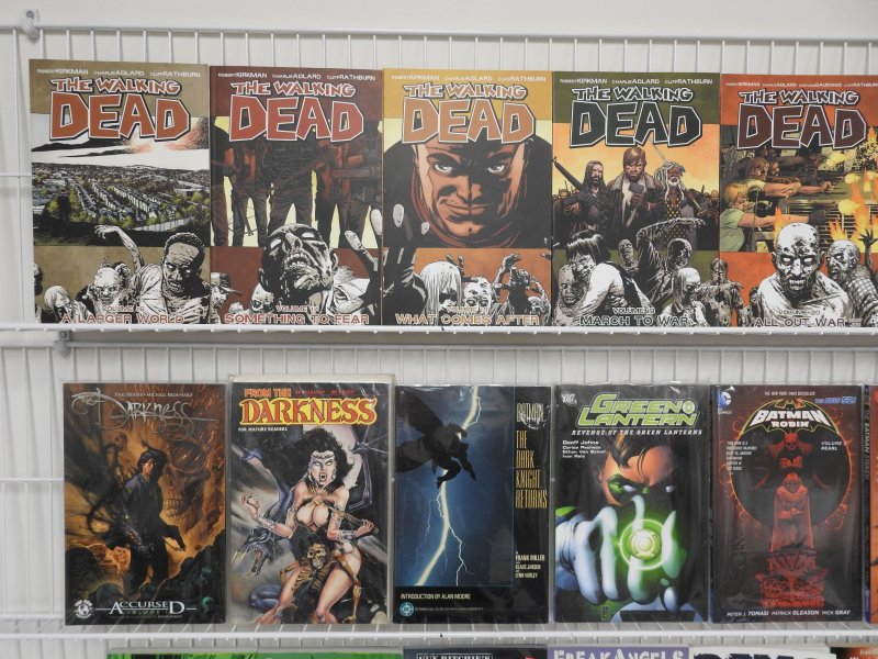 Huge Lot 42 TPB's W/ Walking Dead, Superman, Sandman, +More! Avg VF- Con...