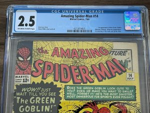 The Amazing Spider-Man #14 Marvel 1964 1st Green Goblin CGC 2.5 Hulk Appearance 