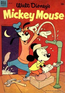 Mickey Mouse (Walt Disney's) #36 POOR ; Dell | low grade comic June 1954 Plumber