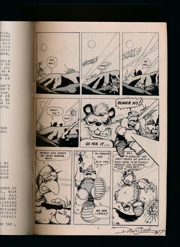 Ten Buck Comics SPACE BEAVER Book One #1 Signed by Artist  ~ VF+ (HX879) 