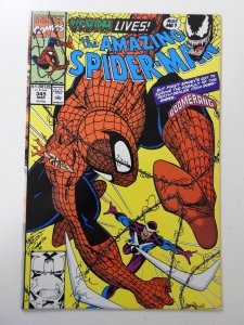 The Amazing Spider-Man #345 Direct Edition (1991) VG+ Condition moisture stain