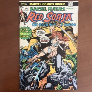 MARVEL FEATURE (Vol. 2) #1 FN, Red Sonja, 1st Solo Title, Marvel Comics 1975.