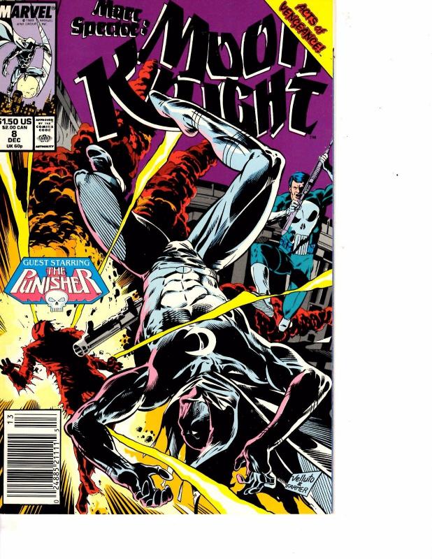 Lot Of 2 Marvel Comic Books Moon Knight #8 and The 'Nam #9  ON3