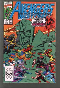 WEST COAST AVENGERS 4,,55,56,61 ;1st Master Pandemonim;1st Dark Scarlet cover.