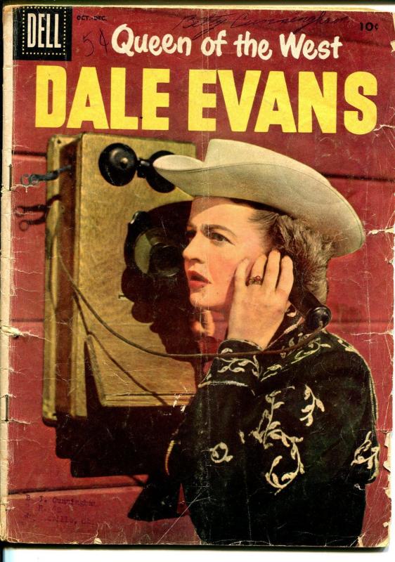 Queen of The West Dale Evans #13 1956-Dell-photo cover-Russ Manning-P/FR