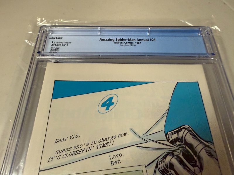 Amazing Spider-Man Annual # 21 CGC Graded 9.6 Marvel Comic Book Newsstand JH29
