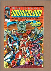 Youngblood #1 Image Comics 1992 w/ Cards Rob Liefeld VF/NM 9.0