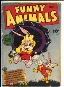 Funny Animals #17 1944-Hoppy The Marvel Bunny-superhero animals-G