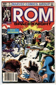 ROM #31--1982--1st ROUGE on cover--comic book--Newsstand