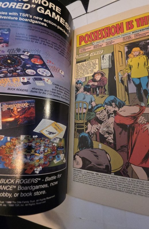 WOLVERINE #2 UNREAD 1ST APP MURAMASA BLADE (1988) MARVEL