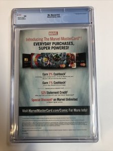 Ms. Marvel (2016) # 12 (CGC 9.8 WP) 1st App Red Dagger | MCU Disney+